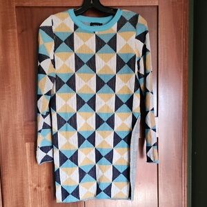 Cider Blue and Black Knit Top